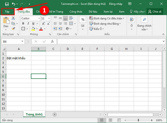 Picture 2 of Set a password for your Excel 2016 file, create a password to protect your Office 2016 Excel file.