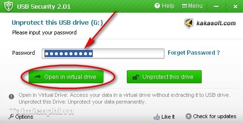Picture 10 of Set a password for your USB drive, create a password to protect your USB drive using USB Security.
