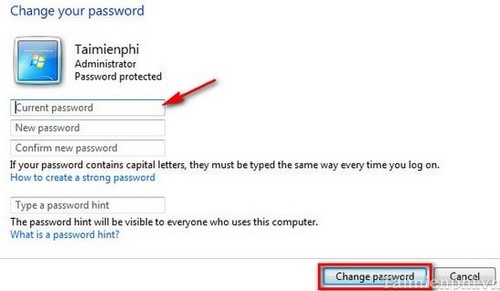 Set computer password, create password for computer and laptop Picture 29