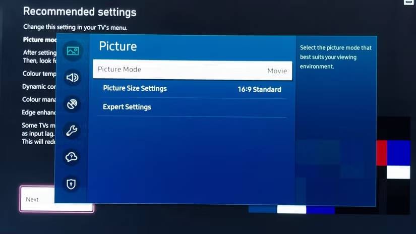 Settings to adjust for better picture quality on TV Picture 2