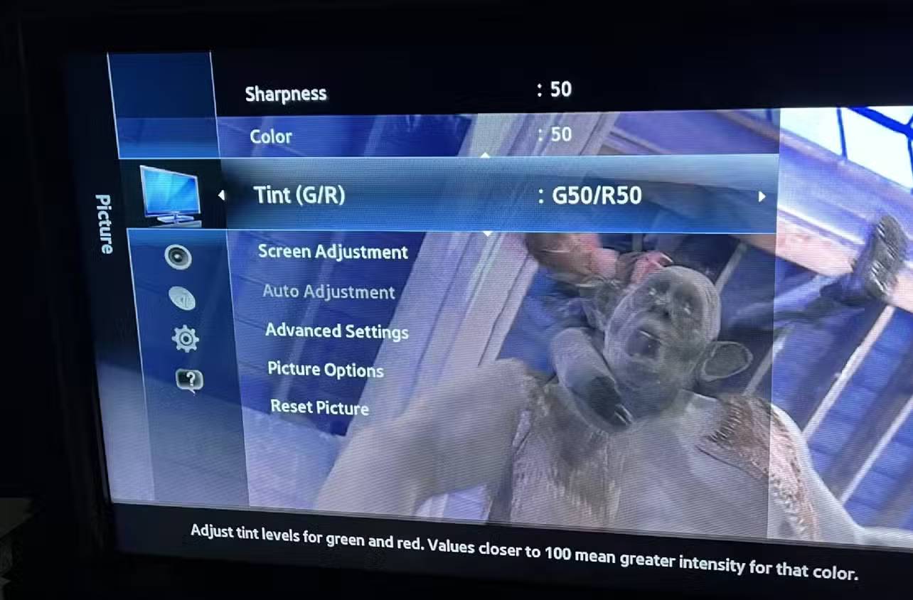 Settings to adjust for better picture quality on TV Picture 3