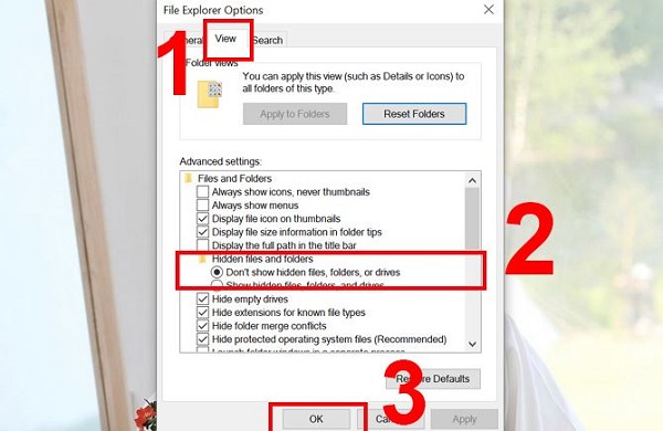 Share how to effectively handle errors showing Desktop.ini file Picture 5