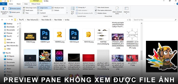 Share how to fix Preview Pane error of not being able to view image files Picture 1
