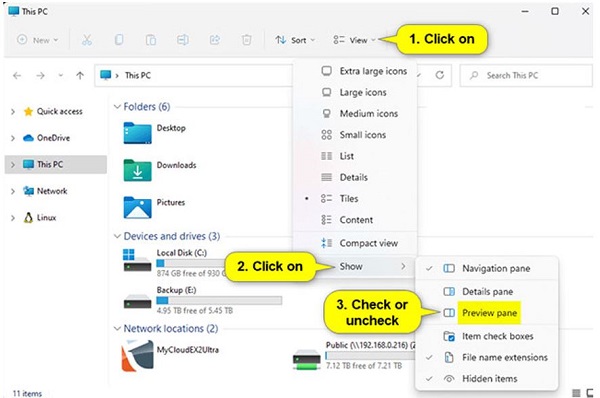 Share how to fix Preview Pane error of not being able to view image files Picture 9