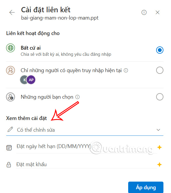 How to protect OneDrive sharing links Picture 5