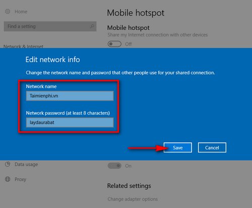 Picture 4 of Creating a Wi-Fi hotspot on Windows 10 doesn't require any software.