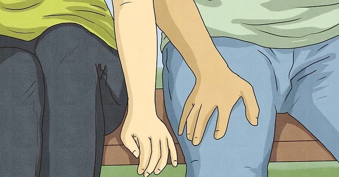 Signs she is ready for him to hold her hand Picture 1