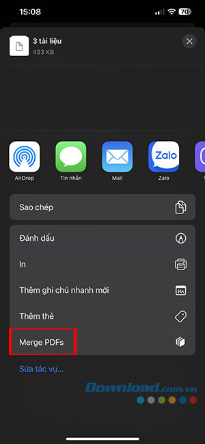 Simple ways to merge PDF files on iPhone Picture 8