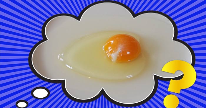 What is the small white streak inside the egg? Picture 1