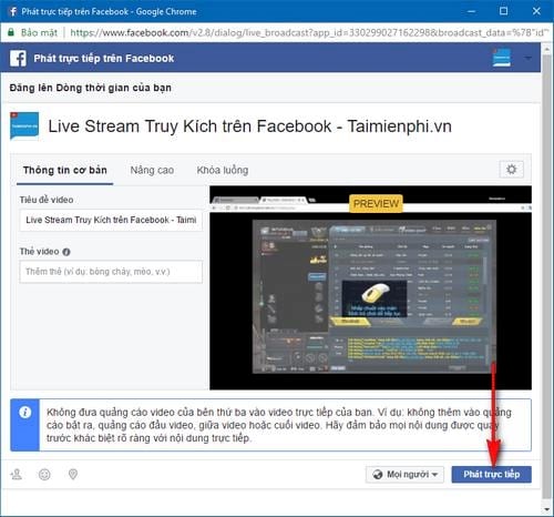 Picture 12 of Stream live video of the game Truy Kích on Facebook.