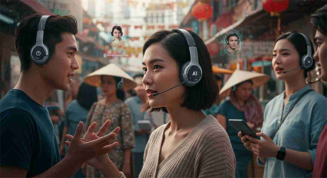 Successfully developed AI headset that can directly interpret multiple speakers at the same time Picture 1