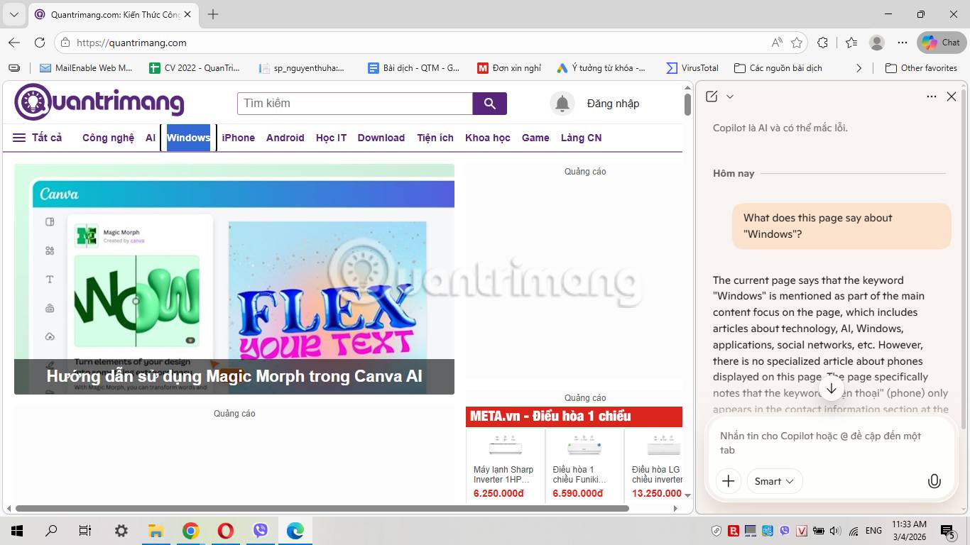Instructions on using Copilot suggestions in Microsoft Edge's on-page search feature. Picture 3
