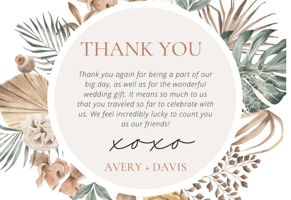 Picture 9 of Here are some suggestions for the perfect thank-you card for every special moment in your life.