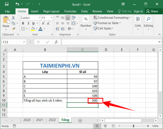 SUM function in Excel, sum function and examples Picture 9