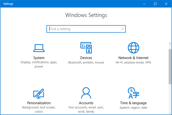 Summary of 12 ways to quickly access the Settings application on Windows 10 Picture 1