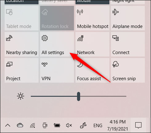 Summary of 12 ways to quickly access the Settings application on Windows 10 Picture 14