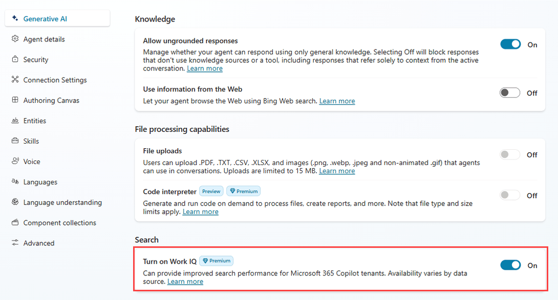 images 3 of Summary of knowledge sources for agents in Copilot Studio