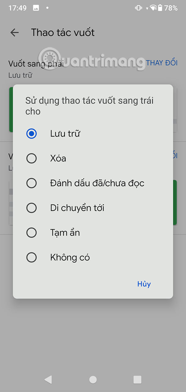 Instructions for adjusting Gmail Android swipe gestures Picture 6