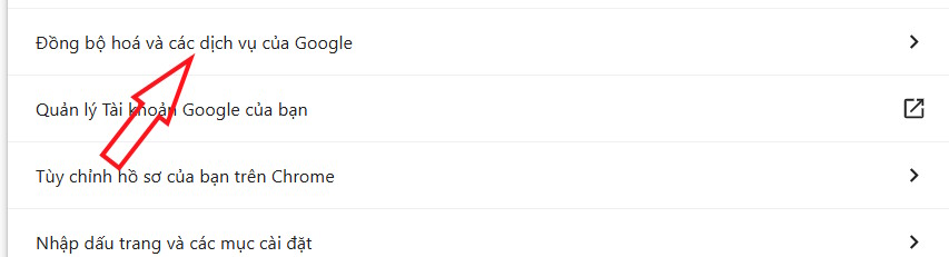 Instructions for managing synchronization on Google Chrome Picture 1