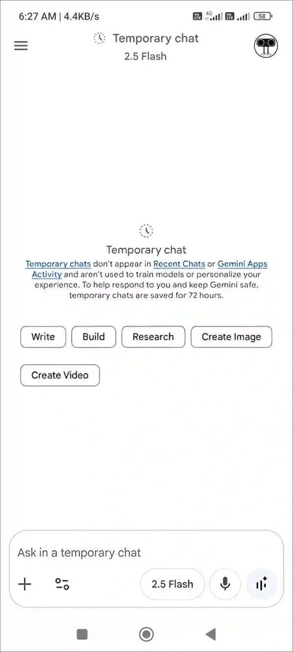 Temporary Chat Guide on Gemini Picture 3