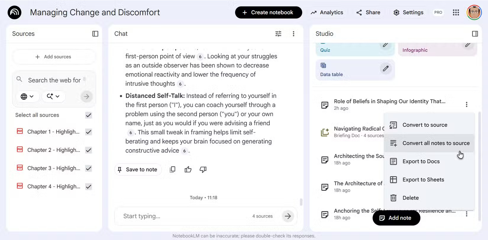 Temporary solutions when NotebookLM fails to export files correctly. Picture 7