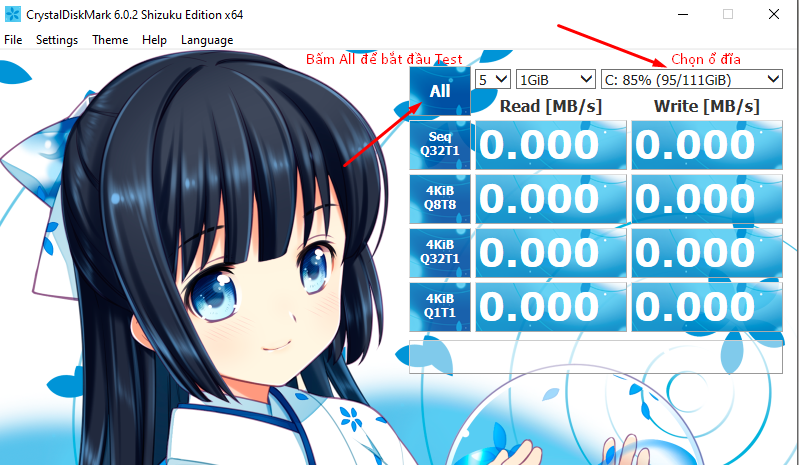 Test SSD, HDD hard drive speed with CrystalDiskMark software Picture 4