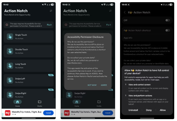 Action Notch app adds a new invisible button to the front of your Android phone Picture 1
