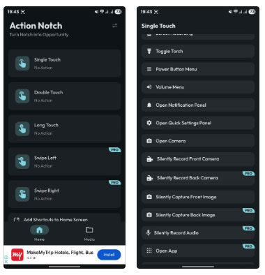 Action Notch app adds a new invisible button to the front of your Android phone Picture 2