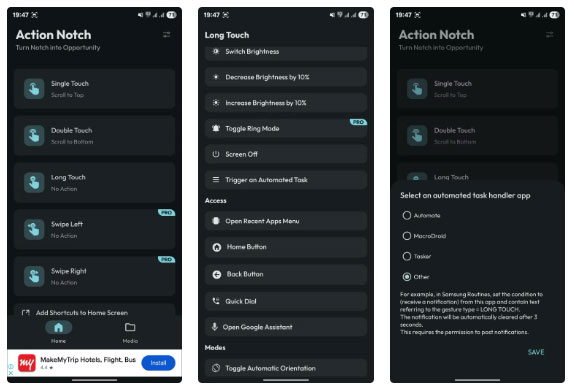 Action Notch app adds a new invisible button to the front of your Android phone Picture 7