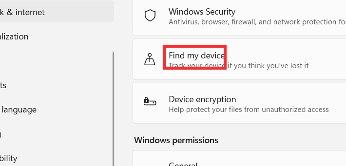 The device is not showing up in Microsoft Account Manager. Picture 2