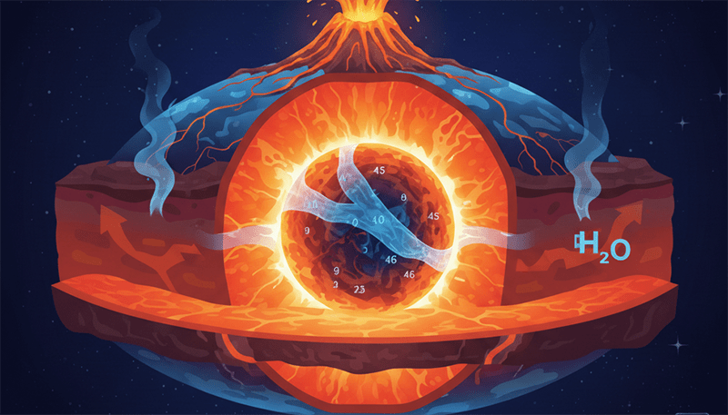 Picture 1 of The Earth's core may be hiding dozens of hydrogen oceans.