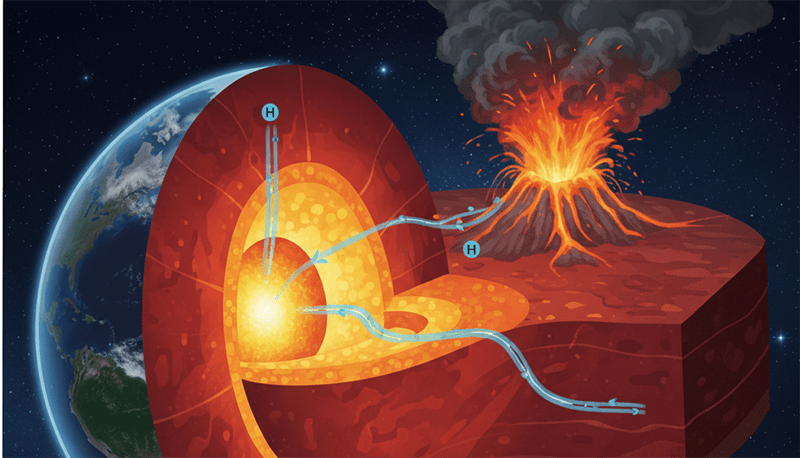 Picture 2 of The Earth's core may be hiding dozens of hydrogen oceans.