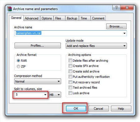 The fastest and most effective way to split compressed files with WinRAR Picture 3