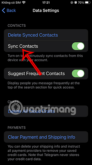 The fastest way to delete all contacts on Telegram Picture 4