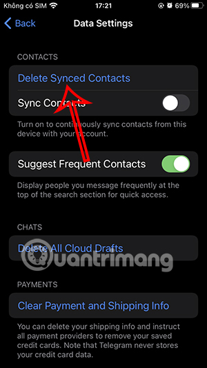 The fastest way to delete all contacts on Telegram Picture 5