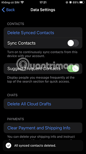 The fastest way to delete all contacts on Telegram Picture 7