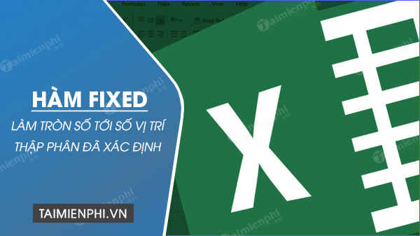 Picture 1 of The FIXED function in Excel rounds a number to a specified number of decimal places.