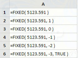 Picture 2 of The FIXED function in Excel rounds a number to a specified number of decimal places.