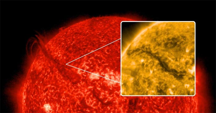 Massive eruption creates 250,000-mile-long 'volcanic canyon' on the Sun's surface Picture 1