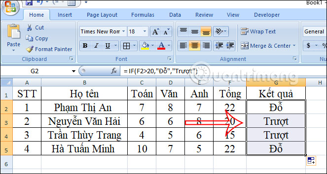 Picture 3 of The IF function in Excel: Syntax and specific examples of the IF function.