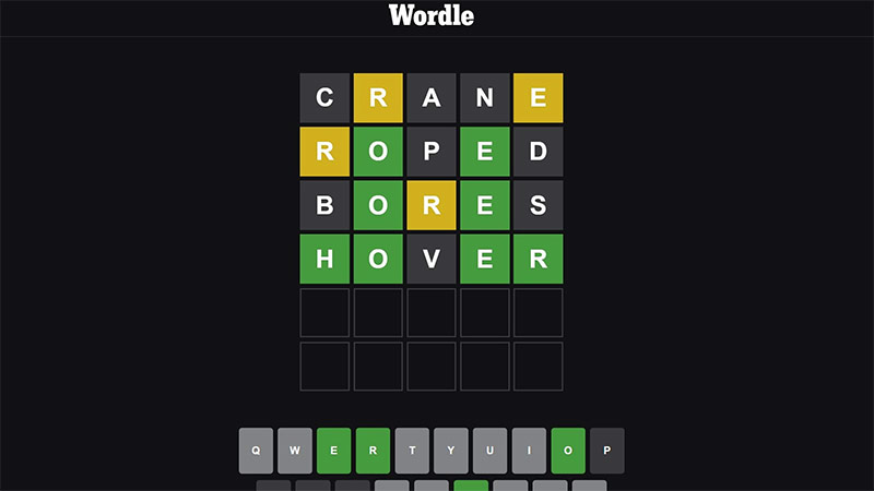 Picture 1 of The latest Wordle answer as of today, April 22, 2026