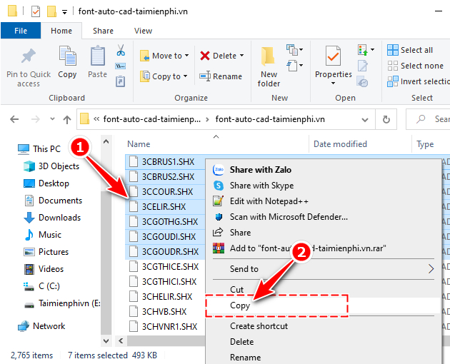 Picture 3 of The most complete font set for AutoCAD