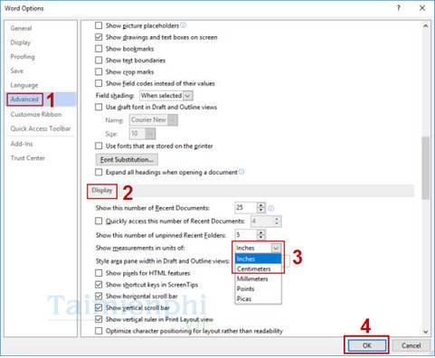 Picture 2 of The most detailed guide on how to convert inches to centimeters, millimeters, and meters in Word.