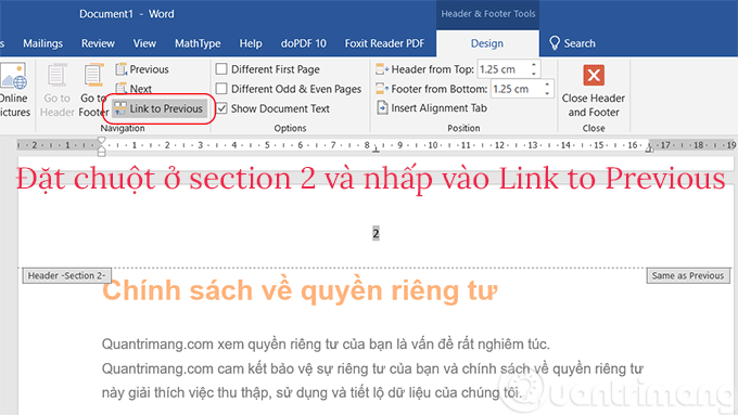 images 15 of The most detailed guide on how to number pages, skipping the first page and starting from any page in Word.