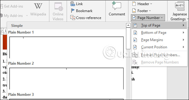 images 2 of The most detailed guide on how to number pages, skipping the first page and starting from any page in Word.
