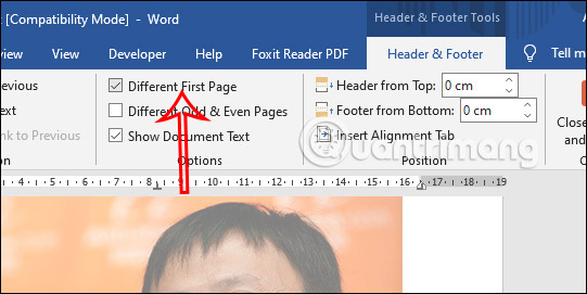 images 3 of The most detailed guide on how to number pages, skipping the first page and starting from any page in Word.