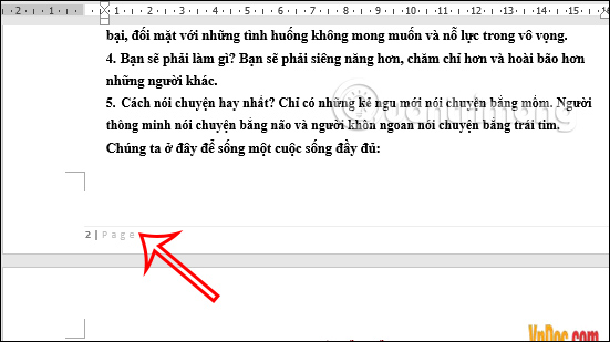 images 4 of The most detailed guide on how to number pages, skipping the first page and starting from any page in Word.