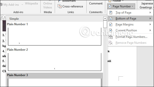 images 7 of The most detailed guide on how to number pages, skipping the first page and starting from any page in Word.