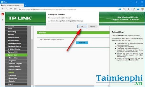 Picture 5 of The most detailed guide on how to reset a TP-Link WiFi modem to its default settings.