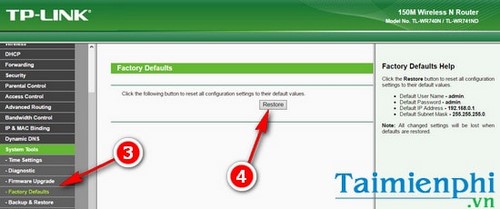 Picture 6 of The most detailed guide on how to reset a TP-Link WiFi modem to its default settings.